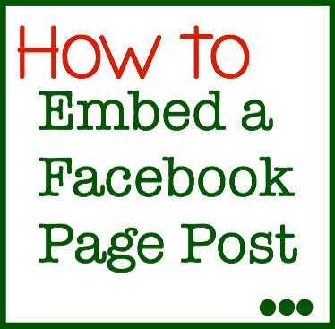 embed fb post in blog post