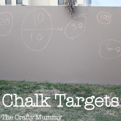 outside play chalk targets