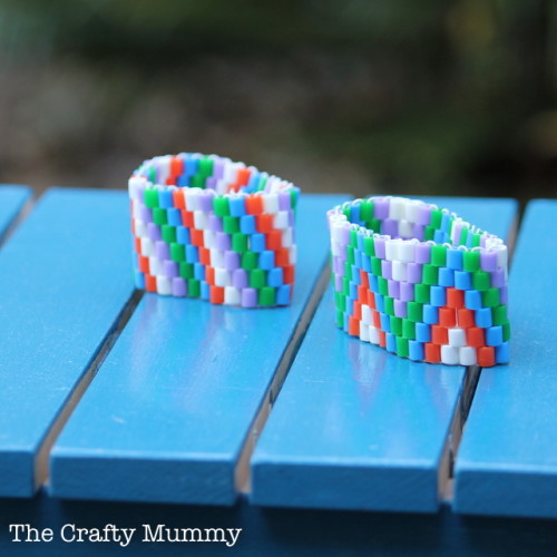 bracelets made with perler hama pyssla beads