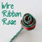 learn to make rose with wire ribbon