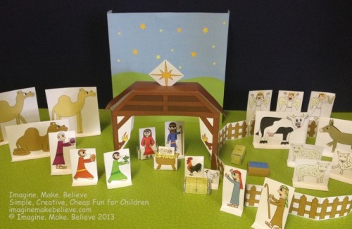 paper nativity scene printable