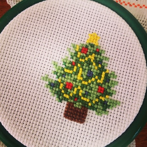 christmas tree cross stitch ornament