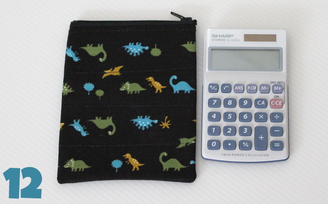 finished calculator pouch