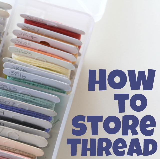 Craft Storage: How I store my stranded embroidery threads - simple but effective.