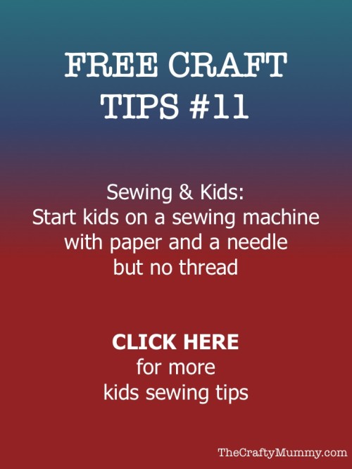 craft tip sewing with kids