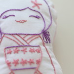 stitchery kokeshi doll softie