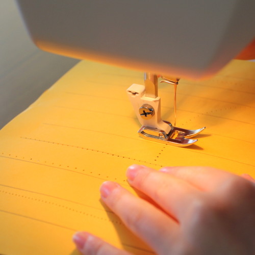 beginner sewing on paper