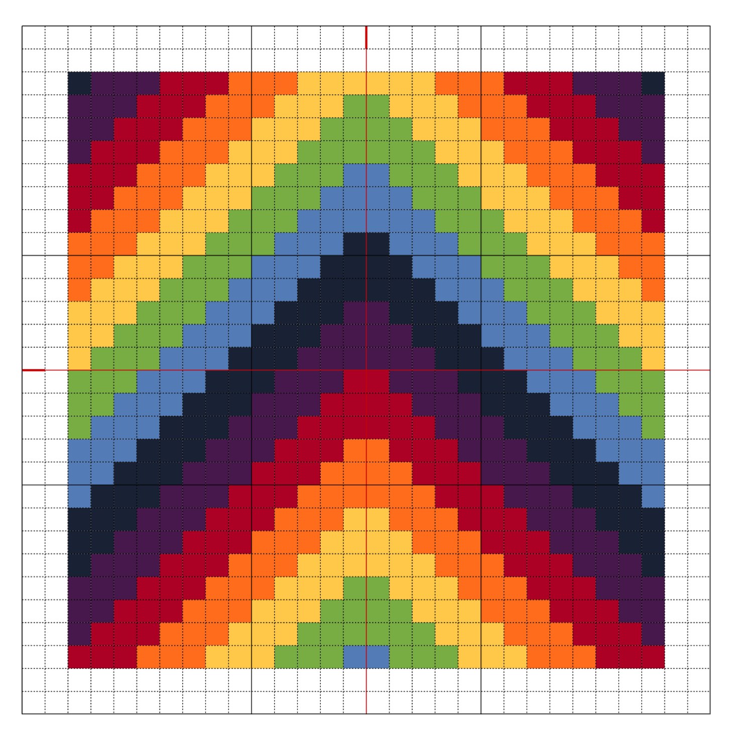 Cross Stitch Rainbow Block 5 — The Crafty Mummy