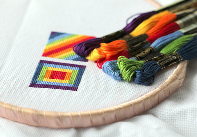 use a hoop for stitching