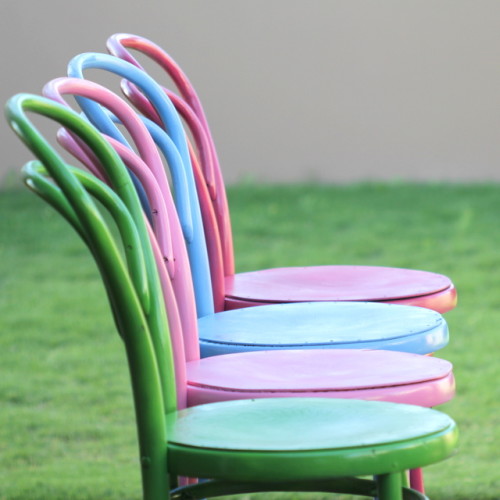 Painted Chairs with Spray Paint