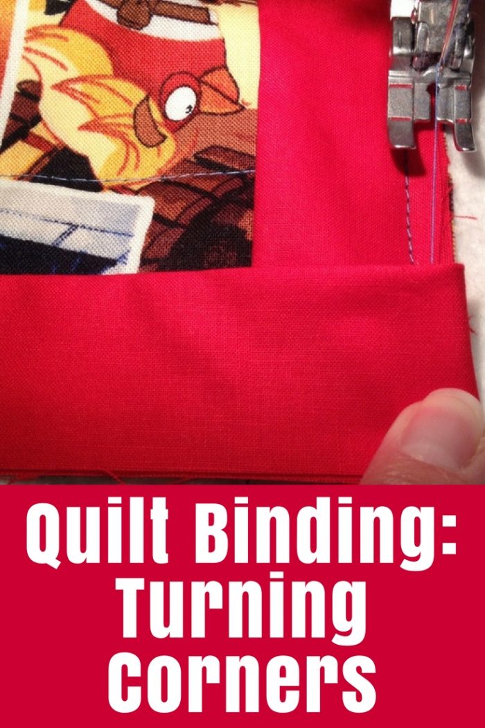 One of the trickiest bits of attaching quilt binding: turning corners - explained with pictures