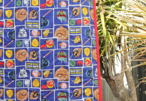 Back Angry Birds Star Wars Quilt