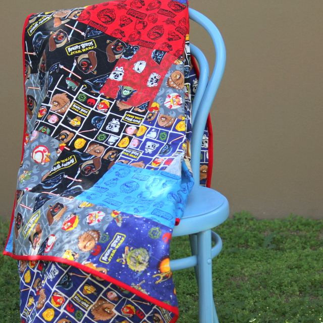 Fat Quarter Fizz Quilt made with Star Wars Angry Birds fabric