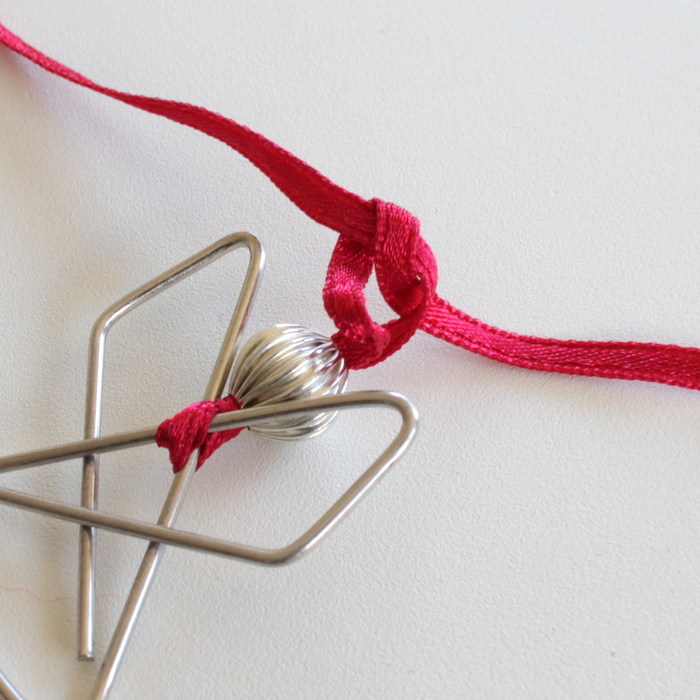ribbon knot paperclip angel