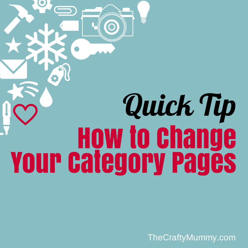 how to change your categeory pages