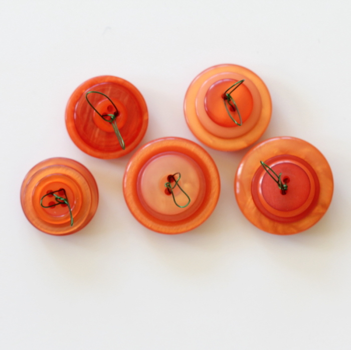 pumpkins made from buttons
