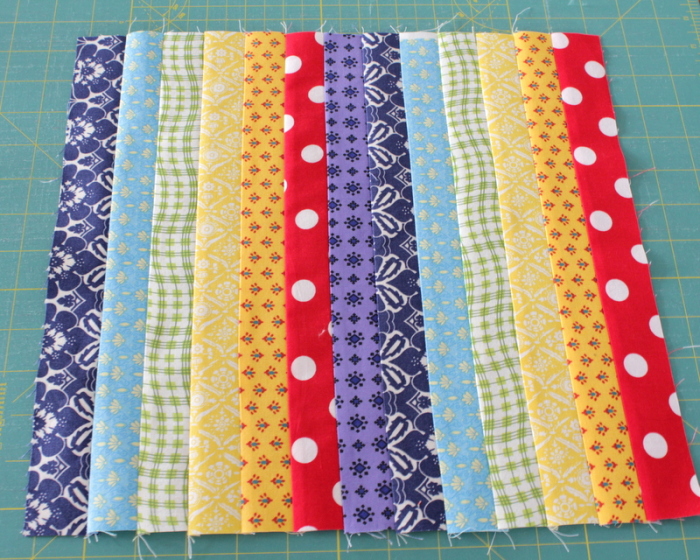 rainbow stripe mini quilt 2