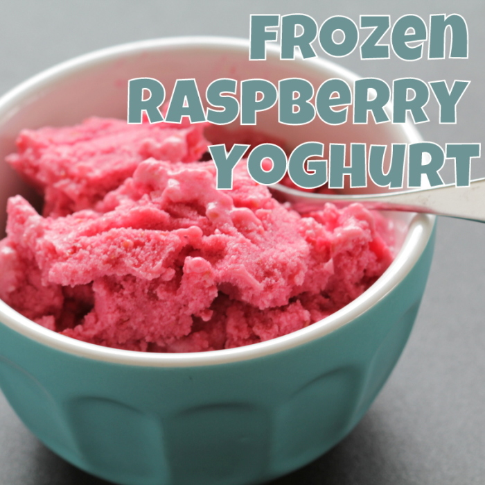 My new favourite treat will yours too! Quick and easy Frozen Raspberry Yoghurt.
