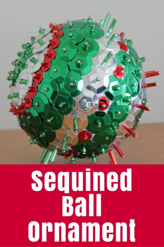 Make a sparkly sequined ball - a versatile Christmas decoration or ornament.