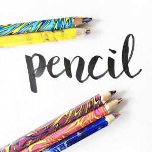 pencil calligraphy