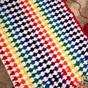 crochet two rainbows