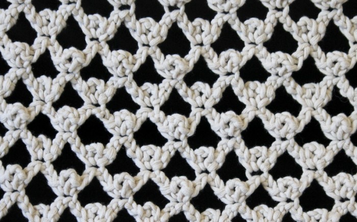 crochet lacy stitch close