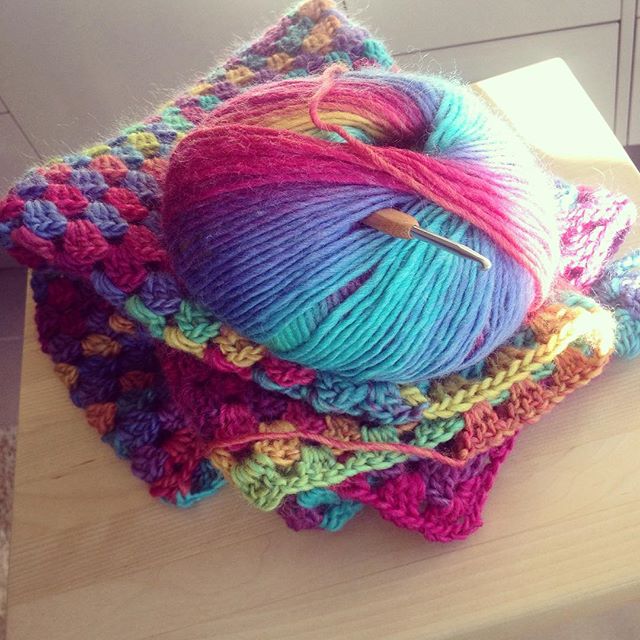 rainbow granny yarn