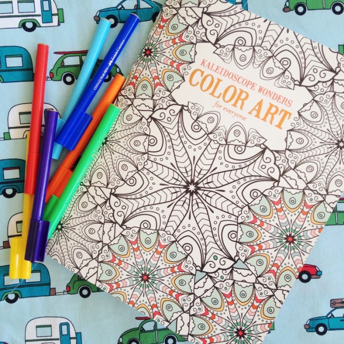 Kaleidoscope colouring book