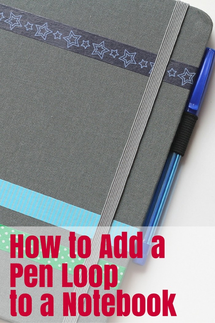 Learn how to add a pen loop to a notebook - and make it your own style with some washi tape decoration.