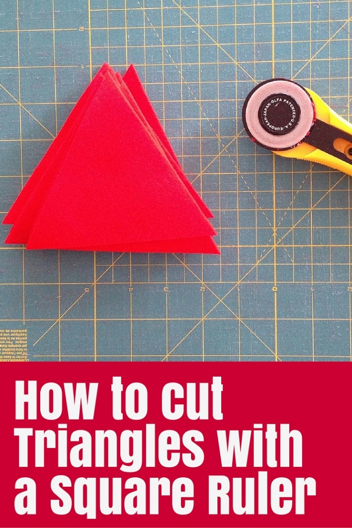 Learn how to cut triangles with a square ruler - super easy and you will have perfect accurate triangles for your patchwork or craft projects.
