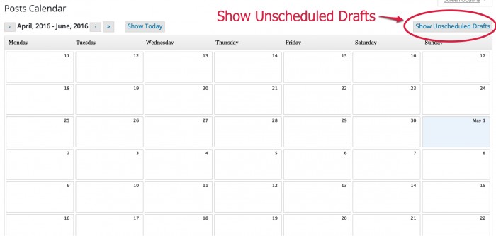 Show Unscheduled Drafts