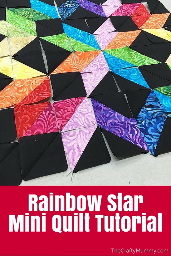 Rainbow Star Mini Quilt Tutorial