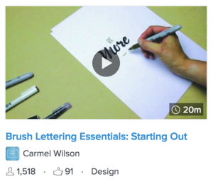 brush lettering essentials class