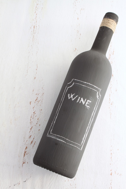 Chalkboard wine bottle