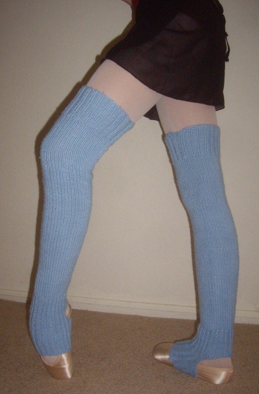 long ballet knitted leg warmers