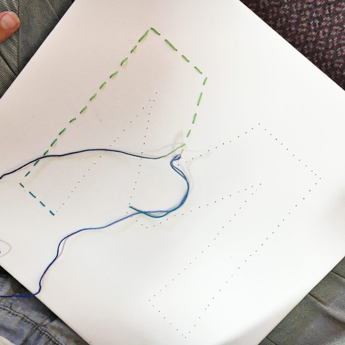 Stitched Canvas Art Tutorial • The Crafty Mummy