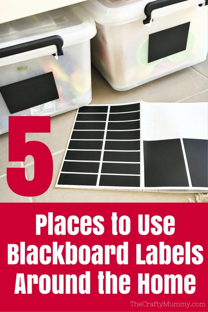 5 Places to Use Blackboard Labels Around the Home