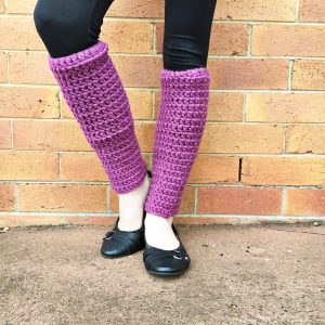 Easy Crochet Leg Warmers Pink