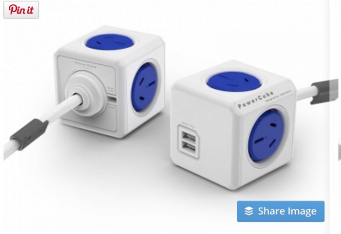 Howards Storage World | Powercube Extended USB 3m - Blue