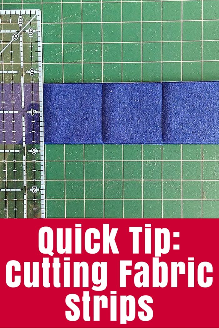 Cross-cutting fabric strips is a basic way quilters cut fabric for patchwork and this tip will make it just a little quicker and easier for you.