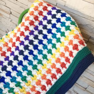 Crochet Rainbow Heart Blanket 2