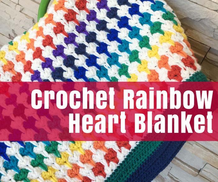 Crochet Rainbow Heart Blanket FB
