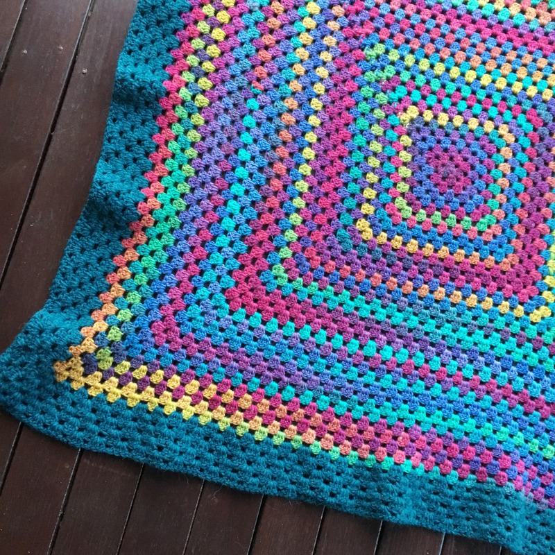 Crochet Rainbow Granny Blanket • The Crafty Mummy