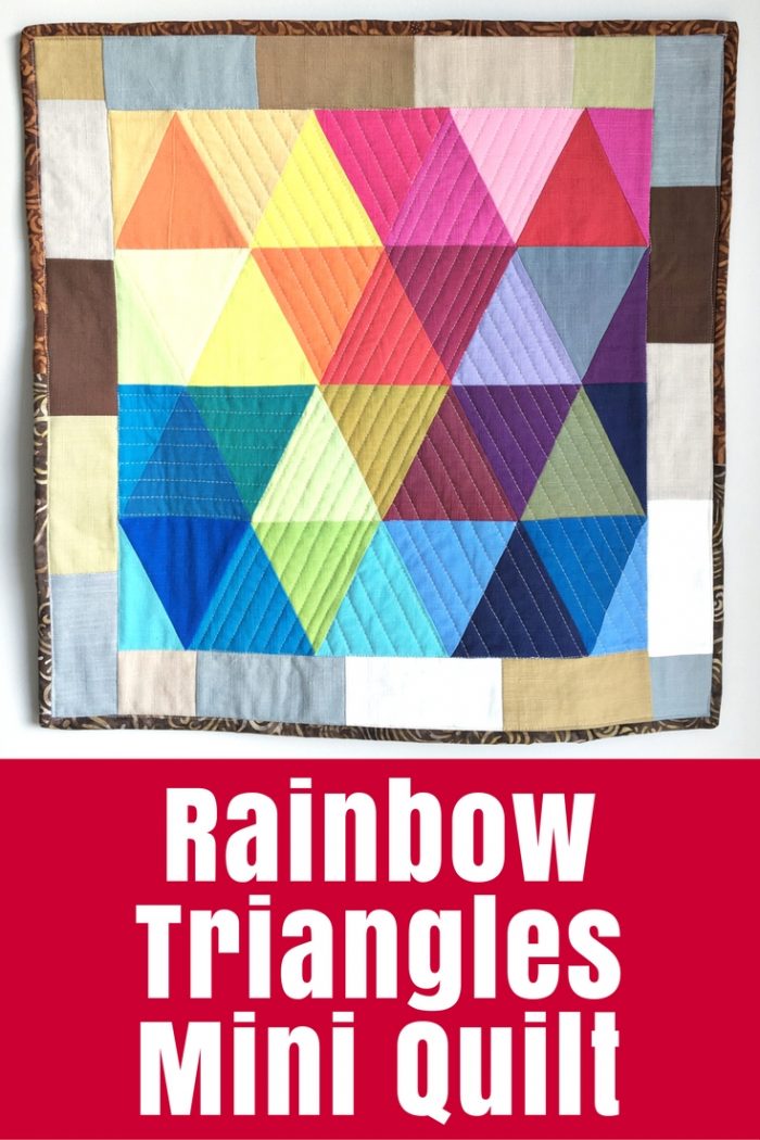 Rainbow Triangles Mini Quilt Tutorial