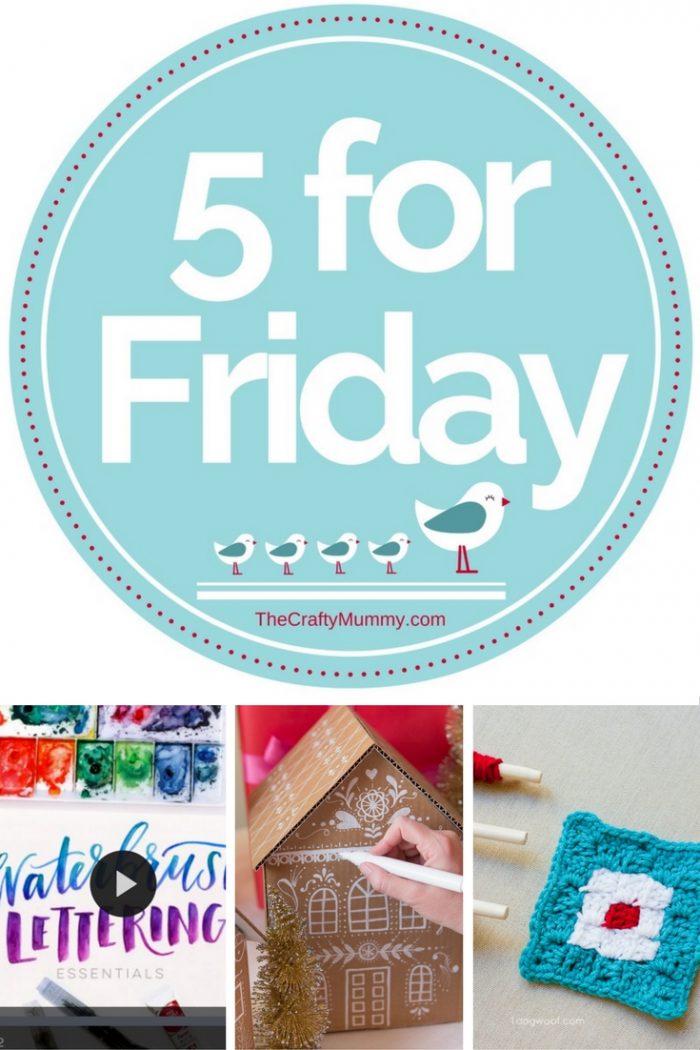 Five for Friday - five more crafty finds from around the web this week including classes, gingerbread houses and crochet tutorials.