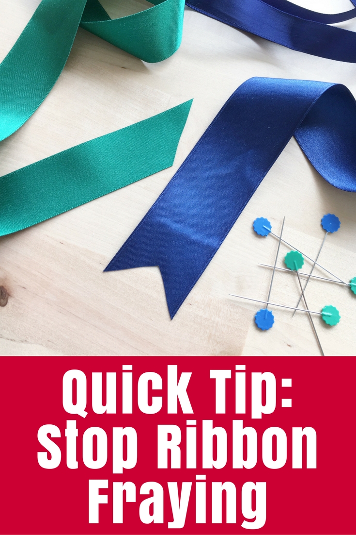 Quick Tip Stop Ribbon Fraying — The Crafty Mummy