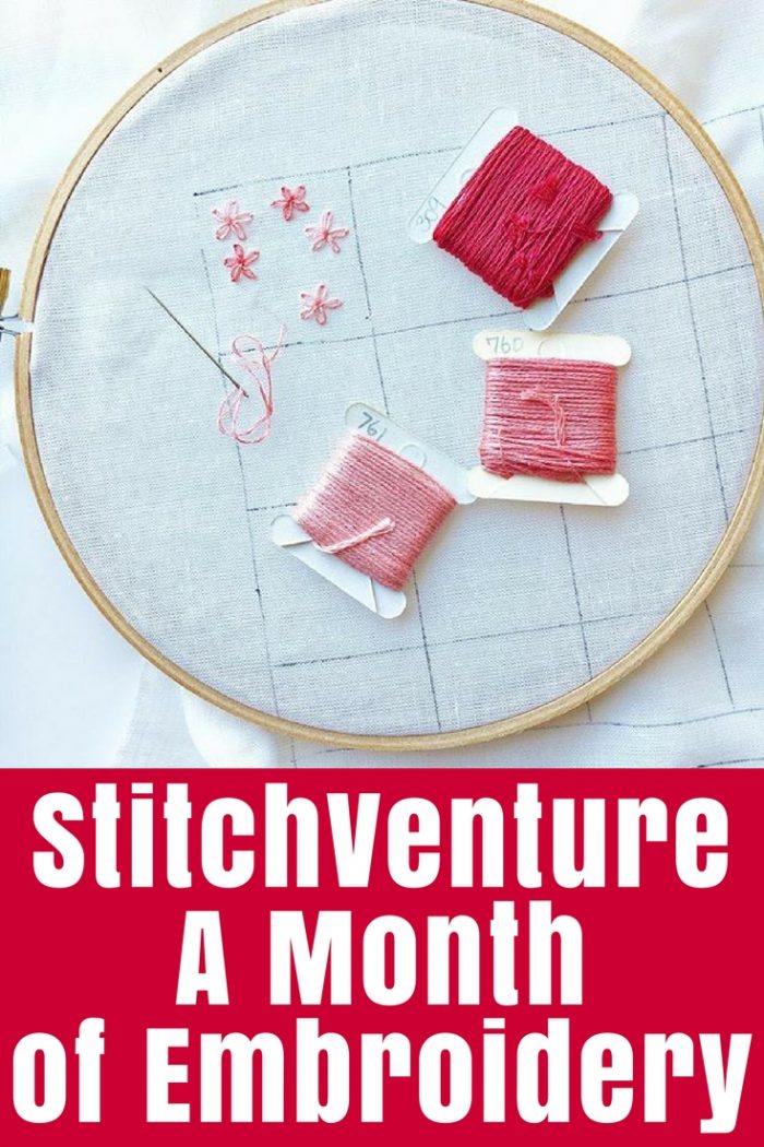 The start of a new stitching project: StitchVenture - a month of embroidery with Gulush Threads on Instagram. Will you join in?