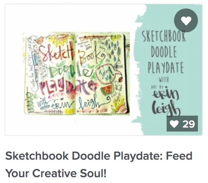 sketchbook doodle playdate by erin leigh