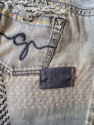 How to Mend your Jeans using Sashiko Stitching — The Crafty Mummy