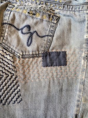 How to Mend your Jeans using Sashiko Stitching — The Crafty Mummy